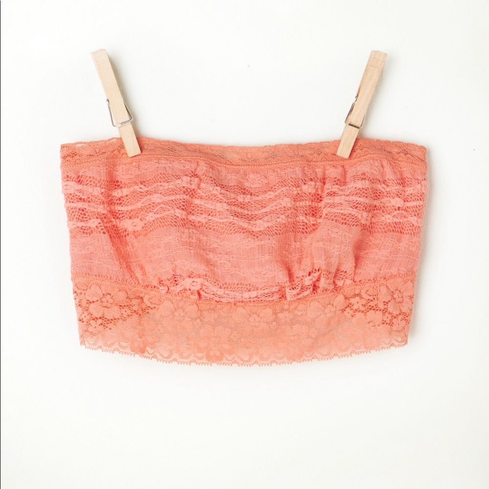 Free People Peach Lace Bandeau